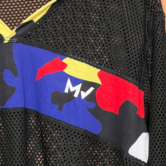 Mens Long sleeve Mesh Shirt in Black - Picture 2 of 6